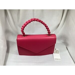 Urban Expressions Pink Braided Handle Crossbody Shoulder Handbag